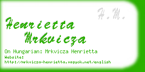 henrietta mrkvicza business card